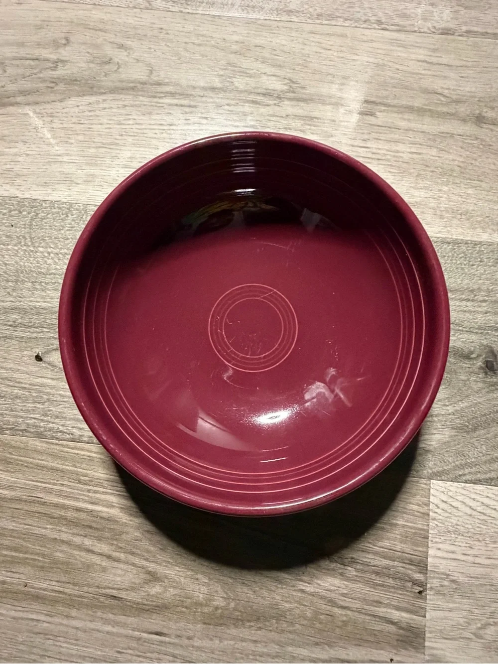 Fiesta Garnet Red Ceramic Serving Bowl 8”